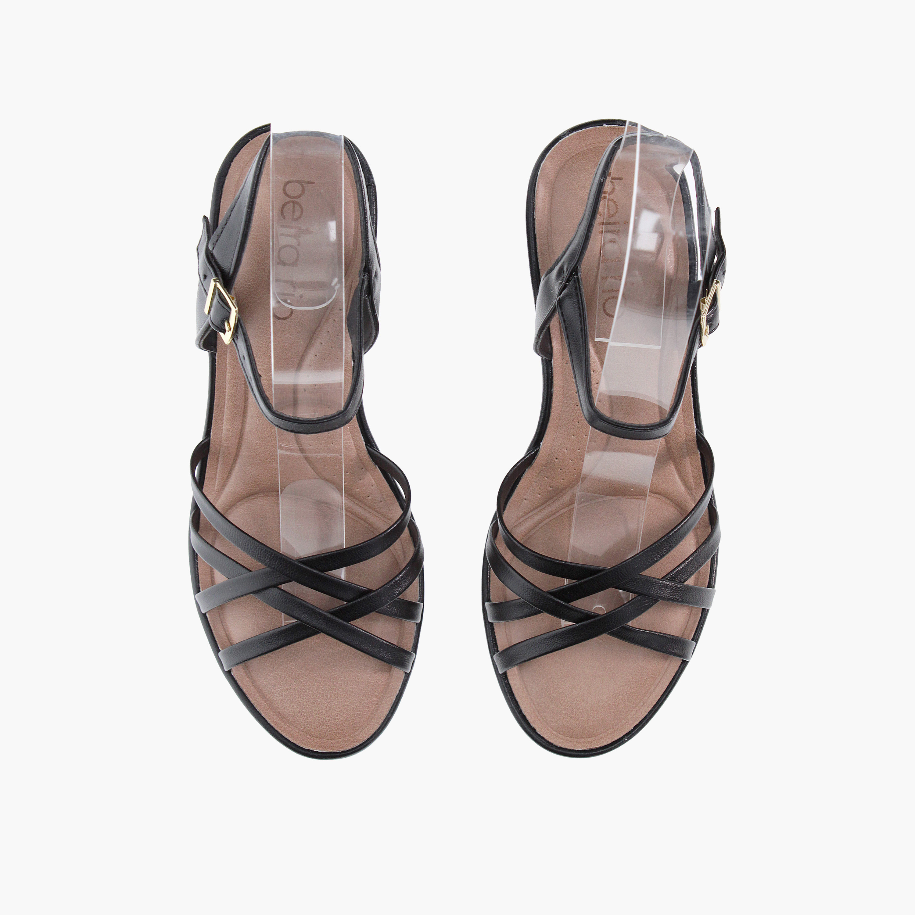 Beira Rio by Geoomnii  Women's Buckle Rebecca Platform Heels | 8457-309-9569-15745       -women-shoes-heels-image-5