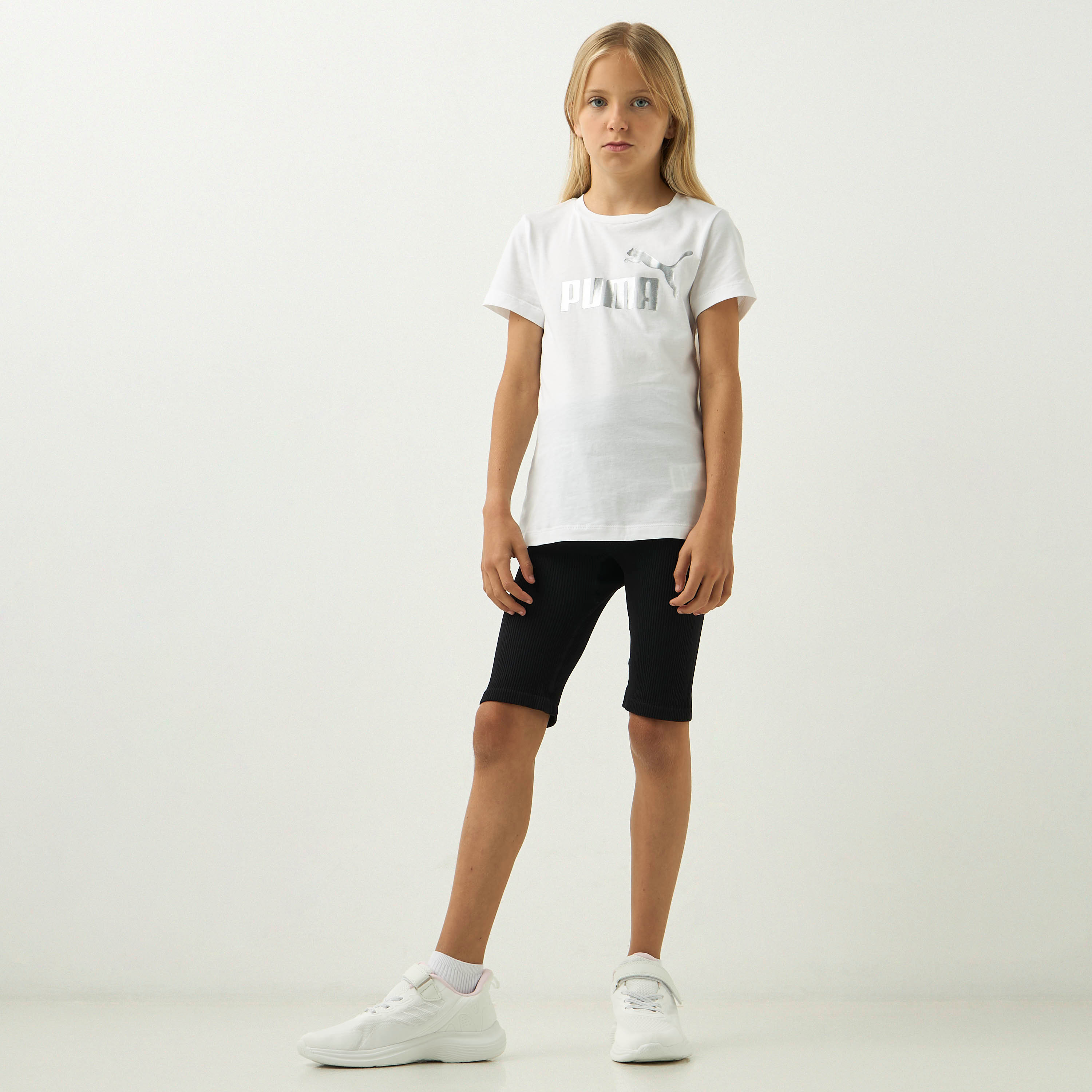 تيشيرت بياقة مستديرة وأكمام قصيرة وطبعات شعار من بوما-sports-girls-clothing-tops-image-2