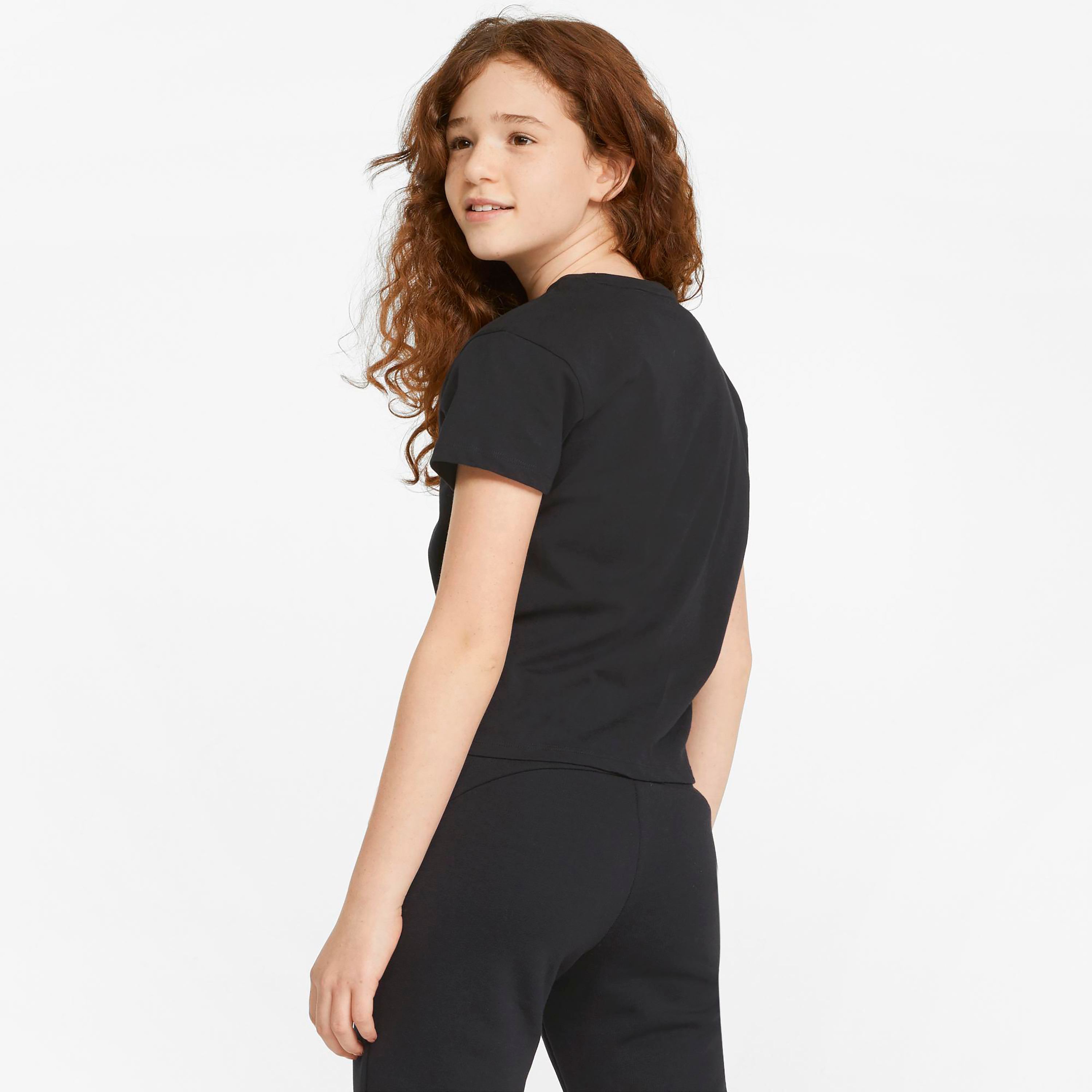 Puma Essential Logo Knotted Kids T-Shirt 84695601-sports-girls-clothing-tops-image-4
