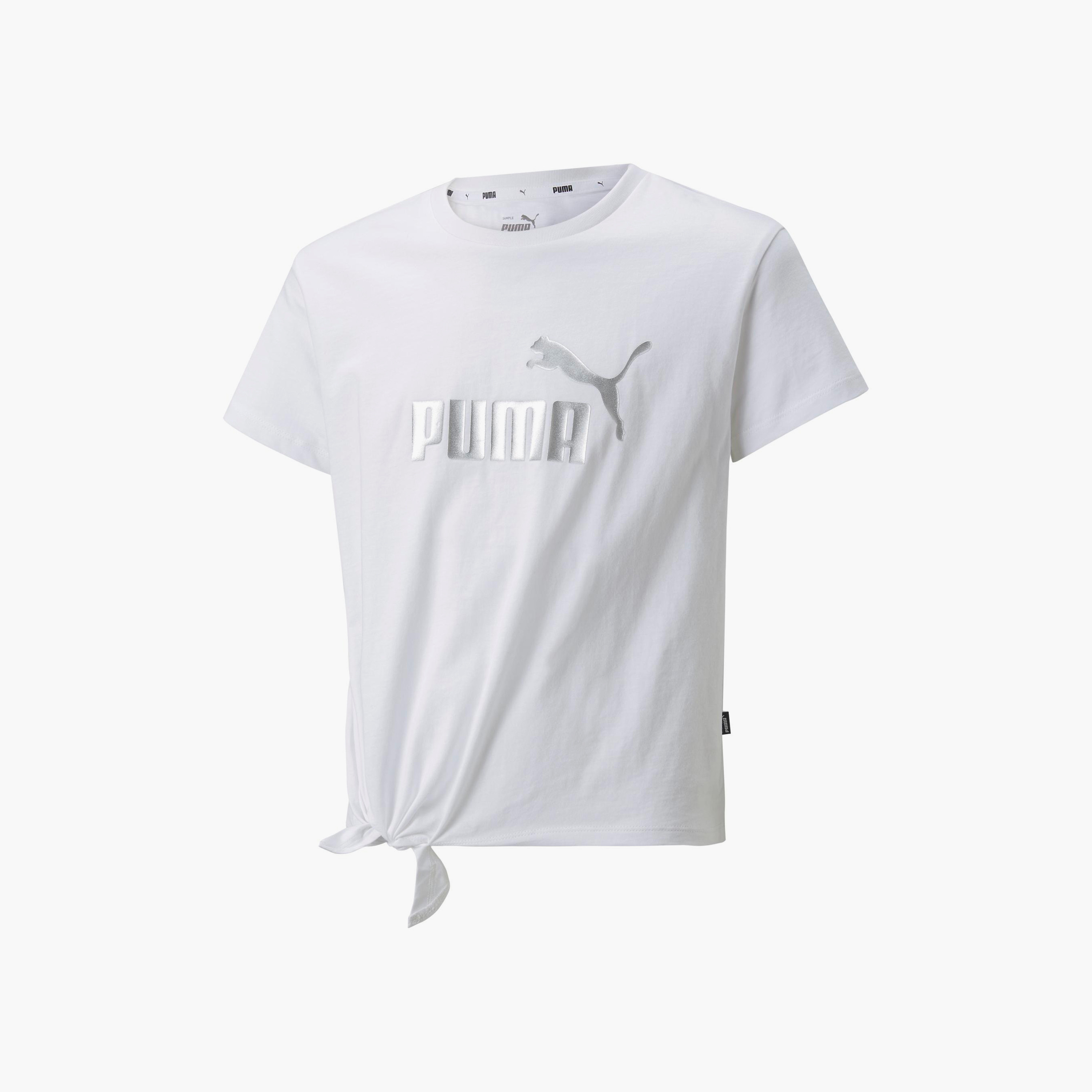 تي شيرت من بوما إيسينشال لوجو نوتيد للأطفال 84695601-sports-girls-clothing-tops-image-6