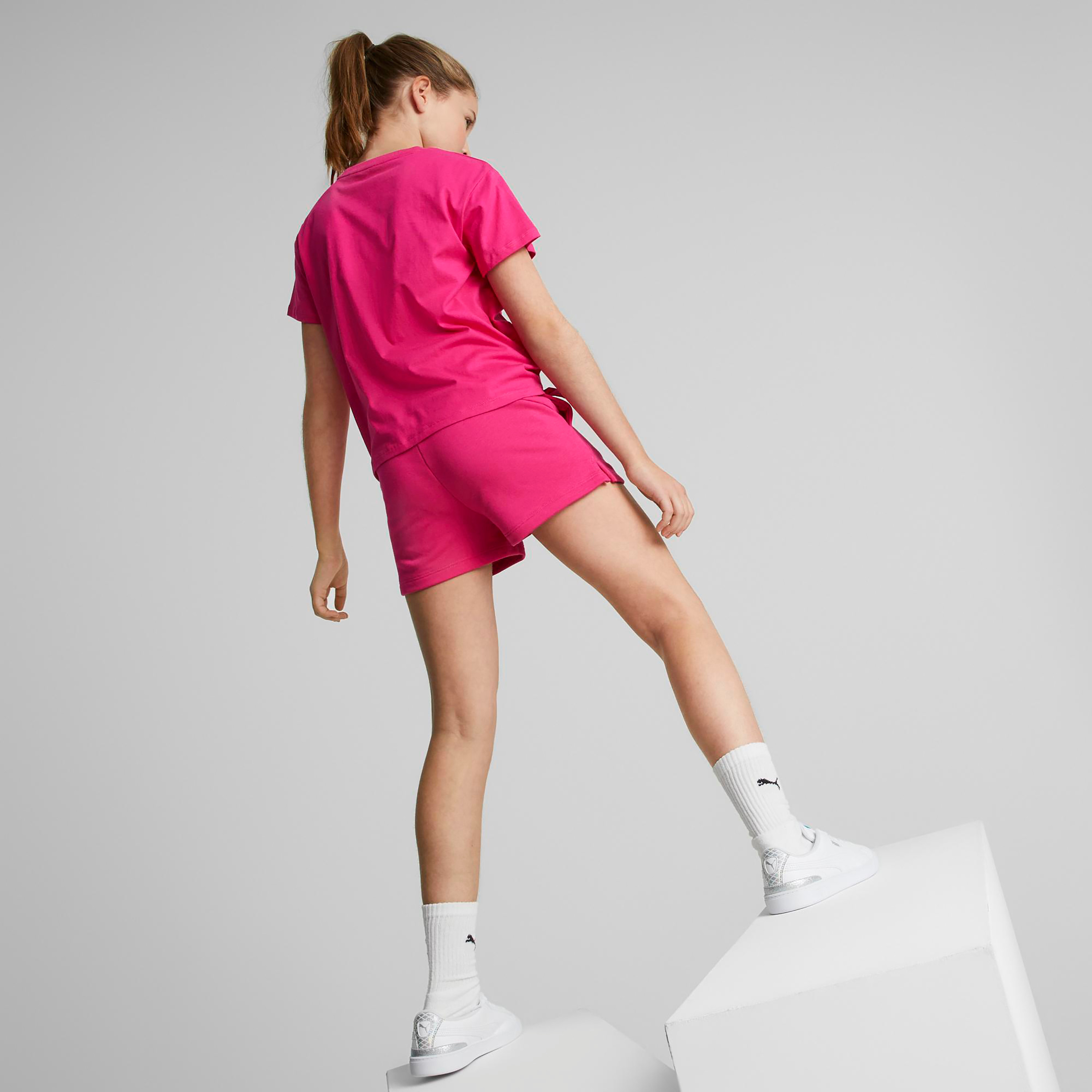 تي شيرت من بوما إيسينشال لوجو نوتيد للأطفال 84695601-sports-girls-clothing-tops-image-11
