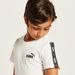 PUMA Logo Print Crew Neck T-shirt with Short Sleeves-Tops-thumbnail-2