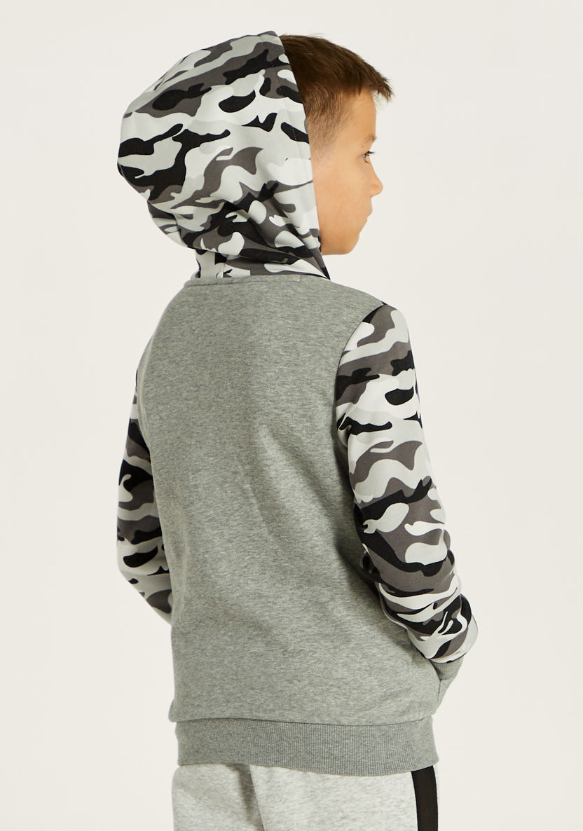 PUMA Camouflage Print Sweatshirt with Hood and Pockets-Tops-image-3