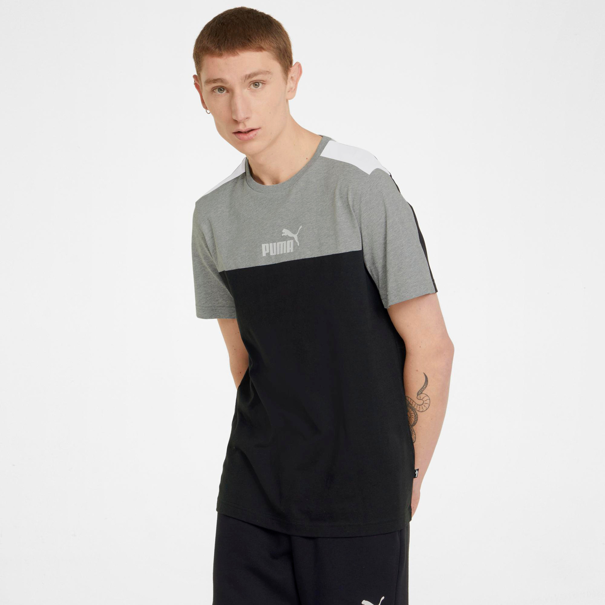 Puma Essentials Men Colour Block T-Shirt 84742601-men-clothing-sportswearandactivewear-tshirtsandpolos-image-1