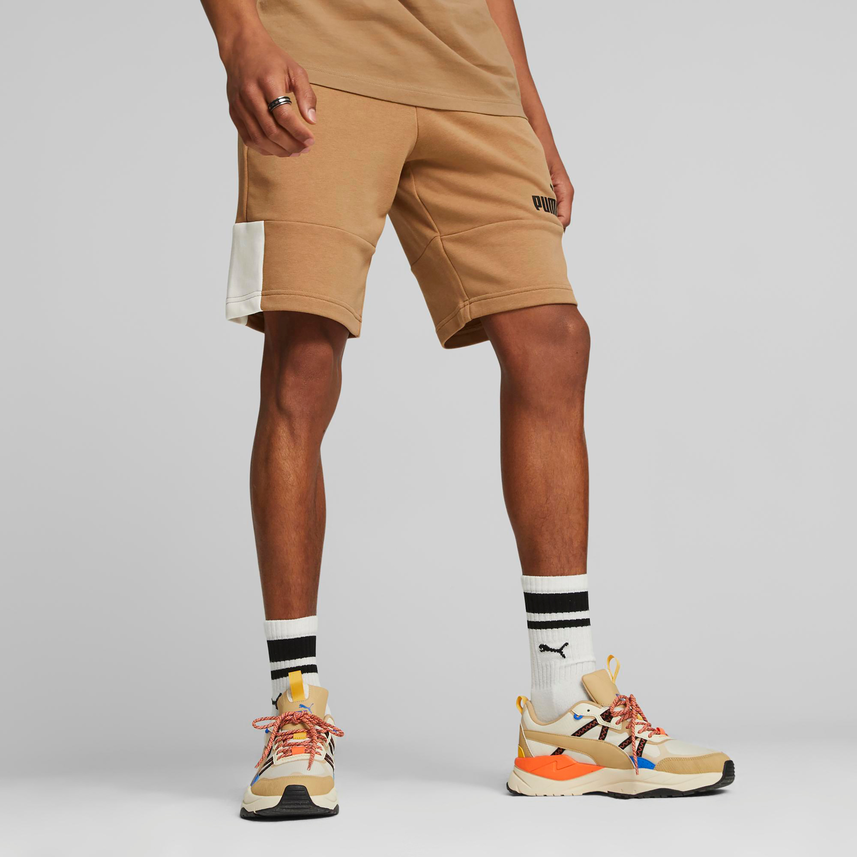 شورت إيسينشال بلوك تي ار من بوما 10 إنش | 847429-men-clothing-bottoms-shorts-image-1