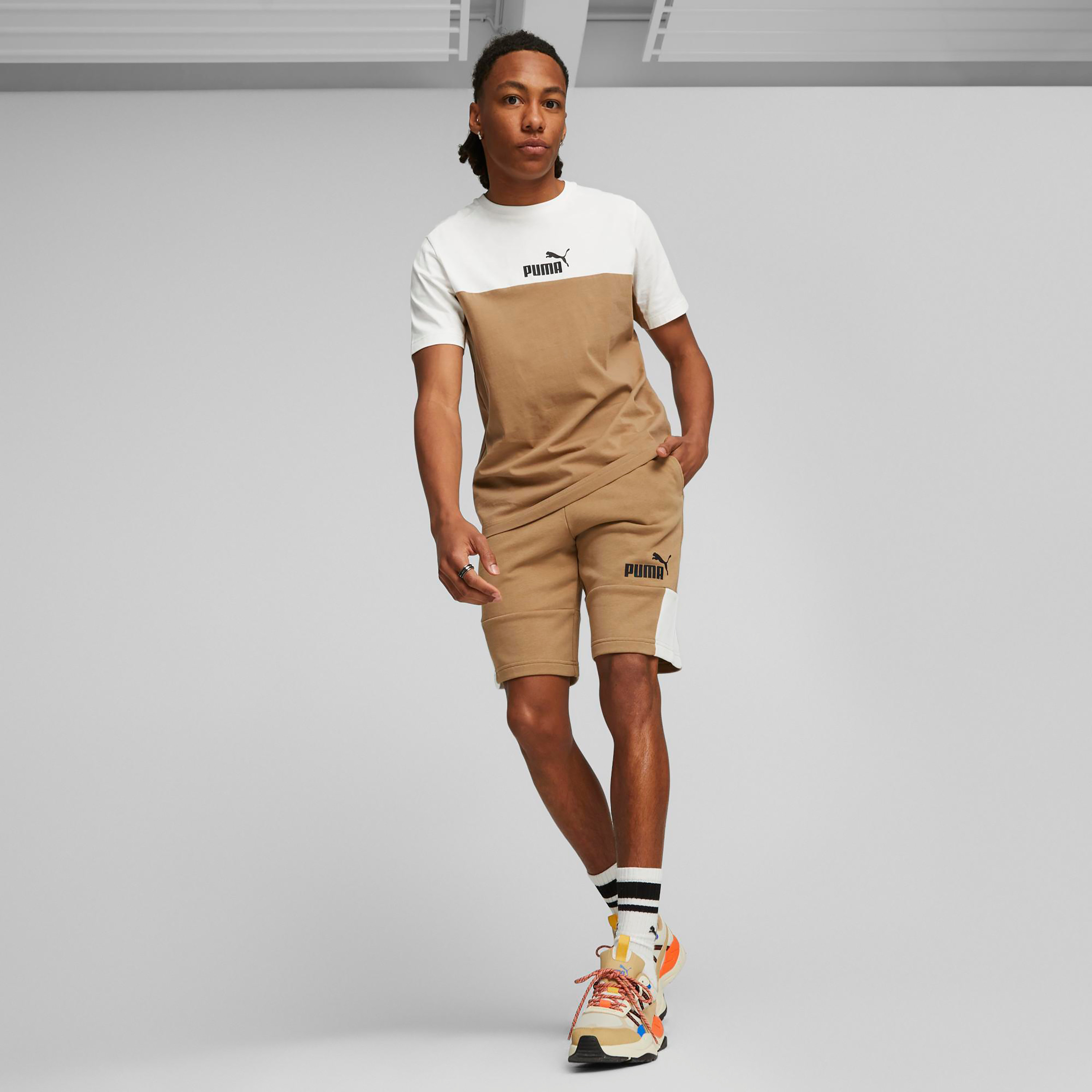 شورت إيسينشال بلوك تي ار من بوما 10 إنش | 847429-men-clothing-bottoms-shorts-image-2