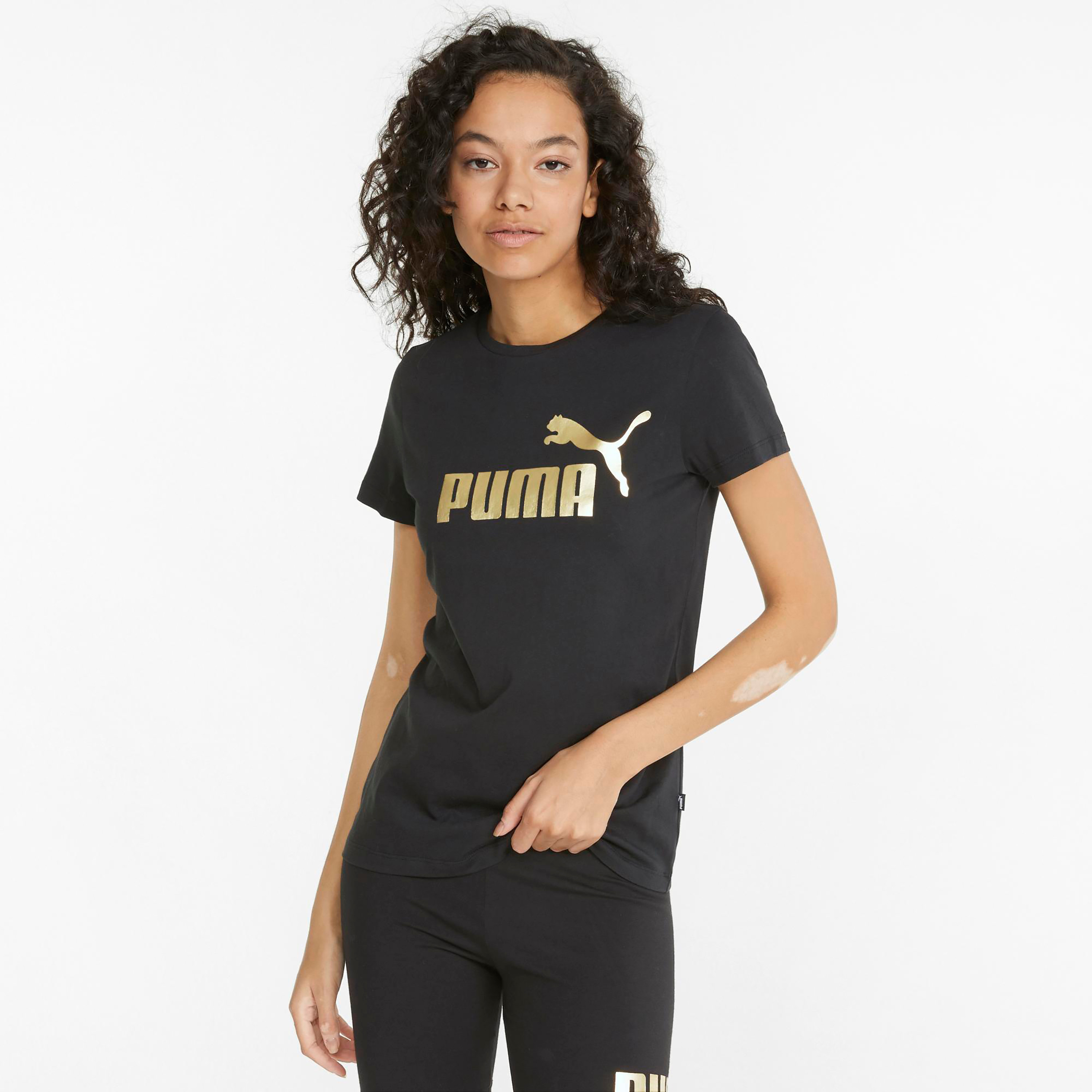 تي شيرت نسائي من بوما إي إس إس+ ميتاليك لوجو 84830301-sports-women-clothing-tshirtsandvests-image-1