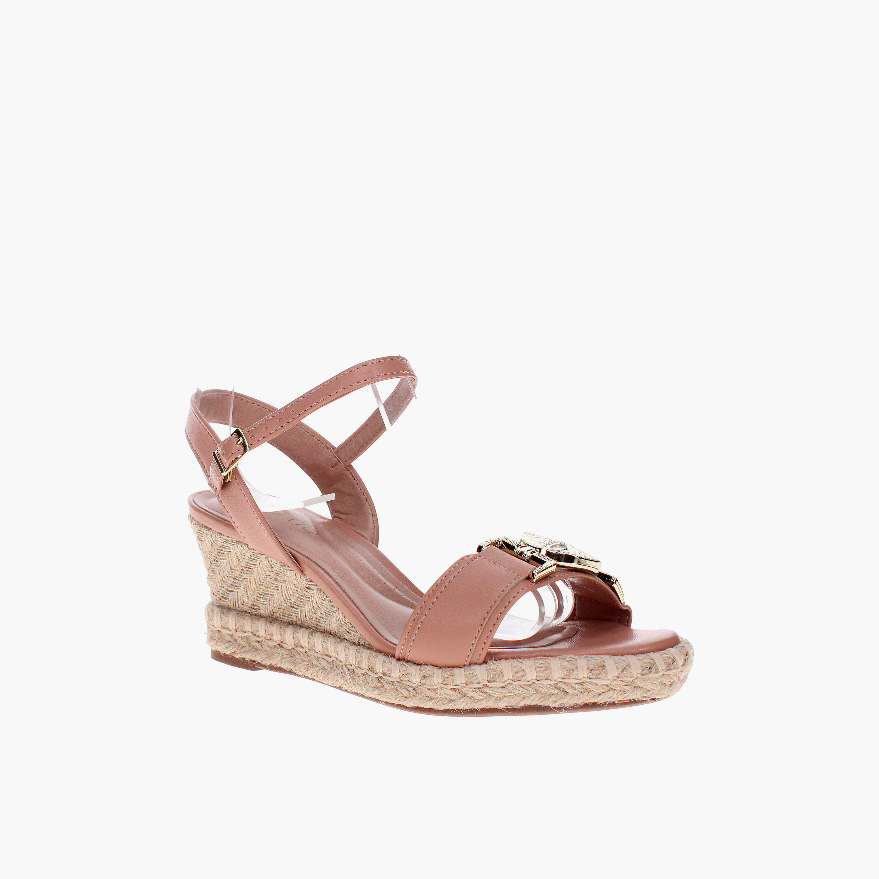 بييرا ريو - صندل ماريا1 للنساء بكعب إسفين مزود بإبزيم | 8486-124-9569-52531-women-shoes-sandals-heeled-image-1