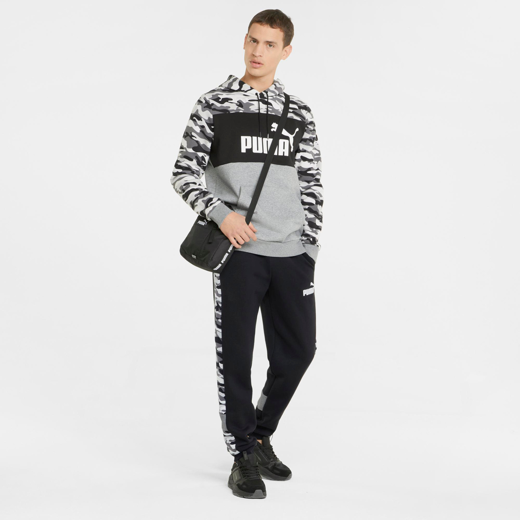 Puma Essentials+ Fleece Men Camouflage Sweatpants 84904601-sports-men-clothing-bottoms-image-5
