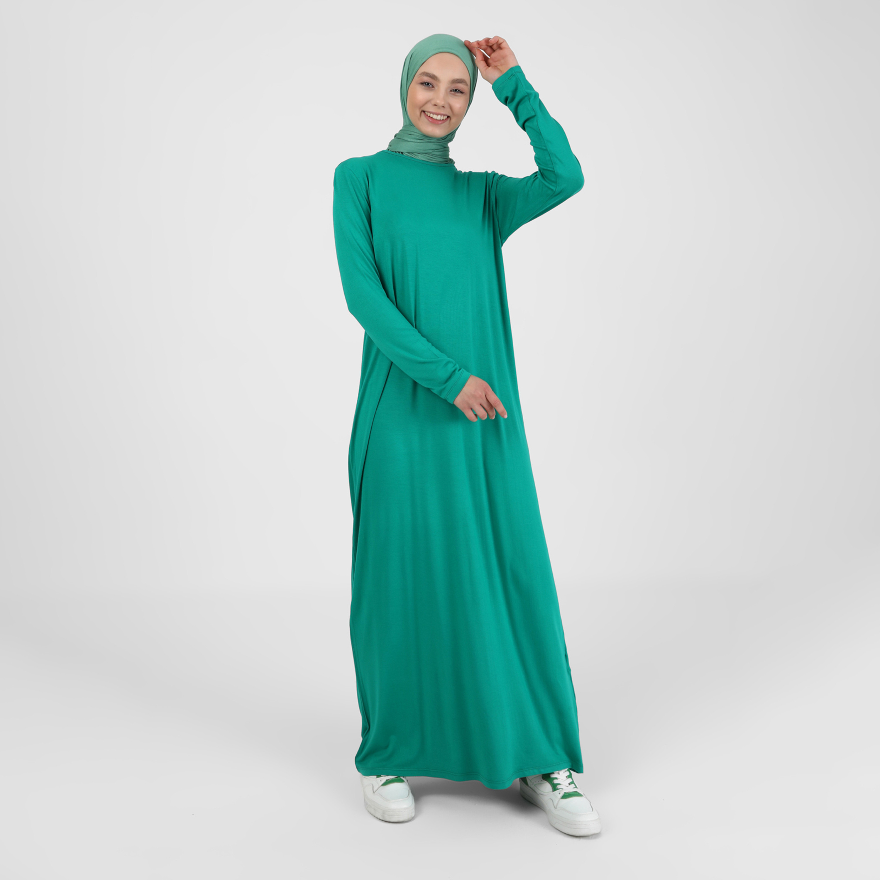 Refka Plain Crew Neck Dress-women-clothing-dresses-image-4