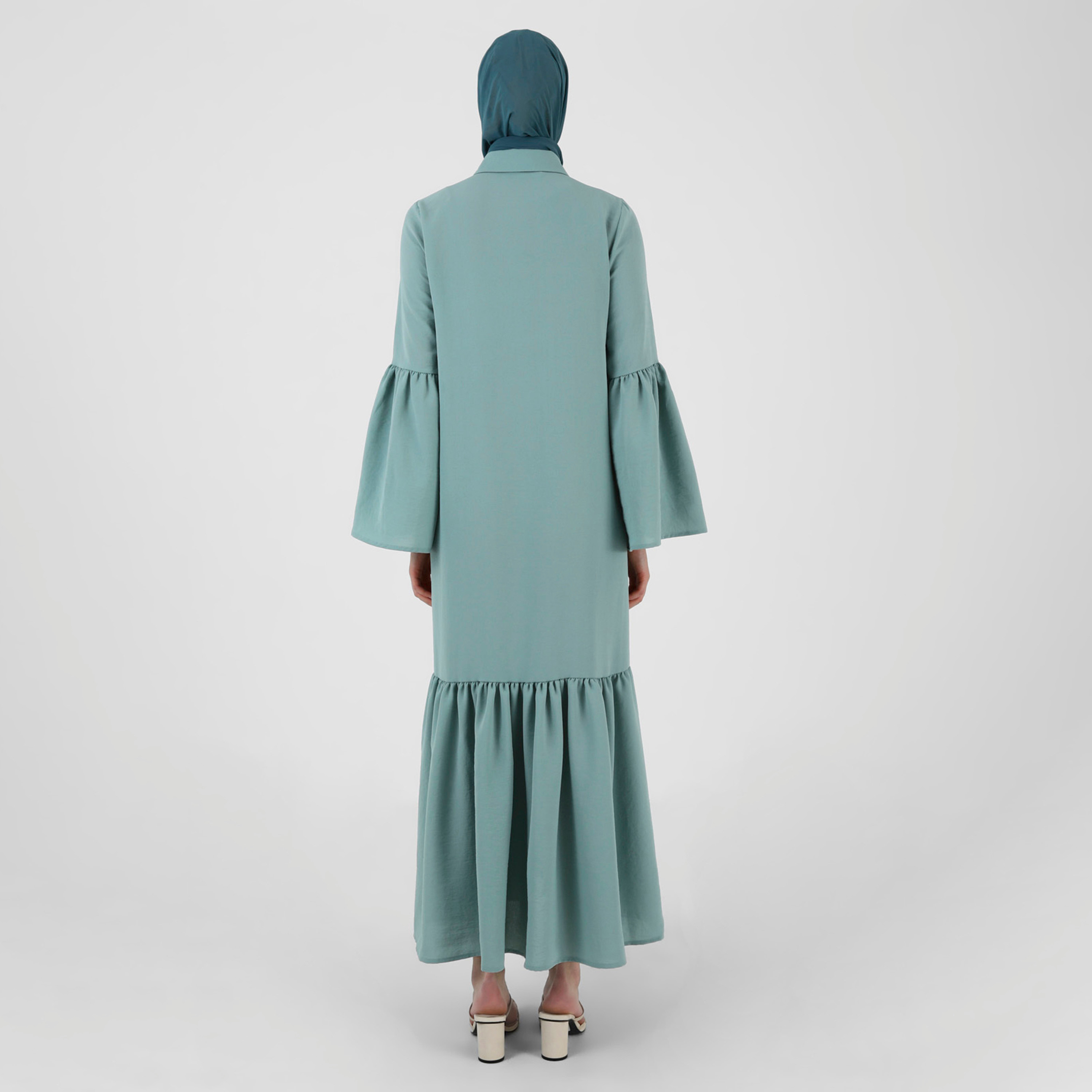 Refka Plain Collared Neck Buttoned Dress-women-clothing-dresses-image-5