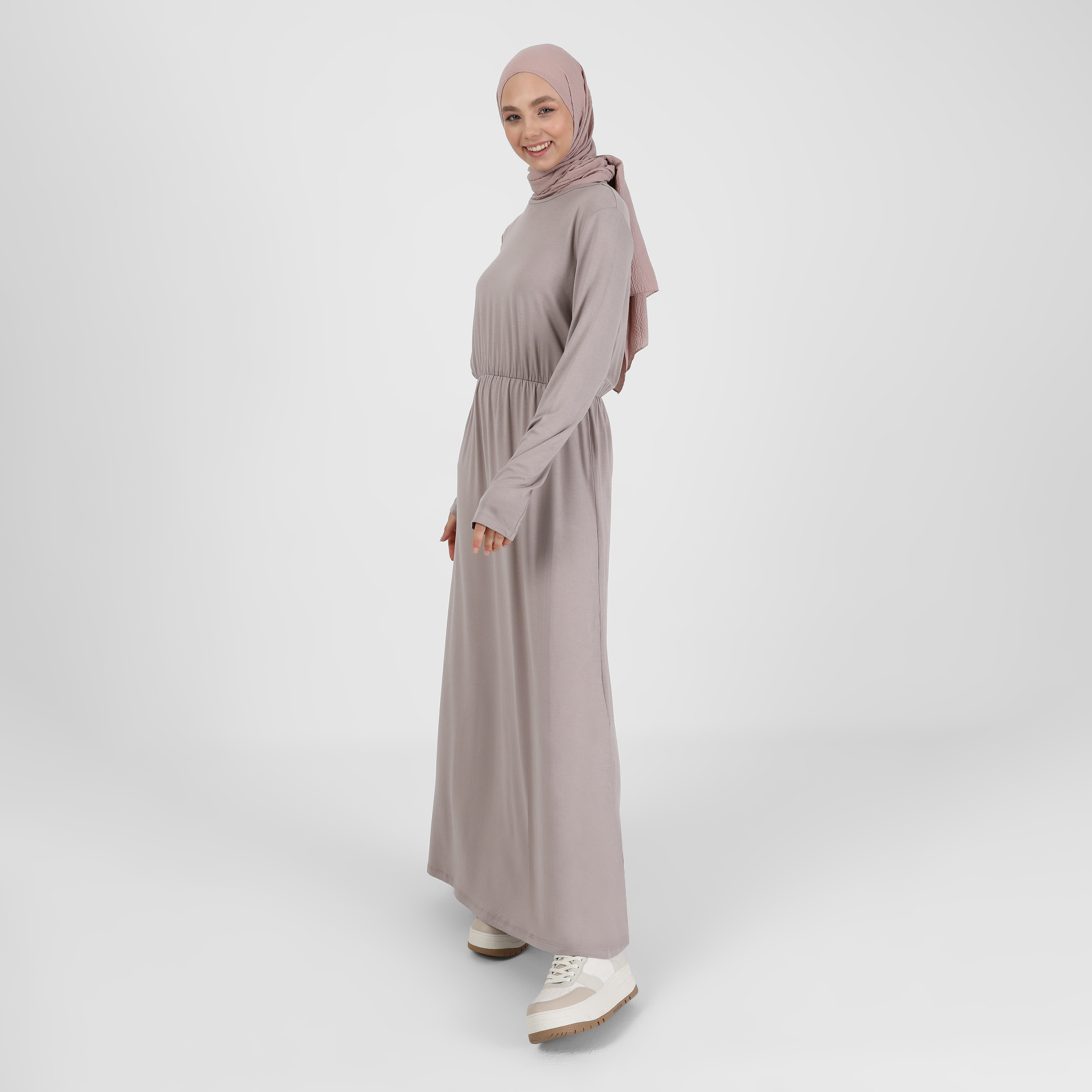 Refka Plain Crew Neck Dress-women-clothing-dresses-image-4