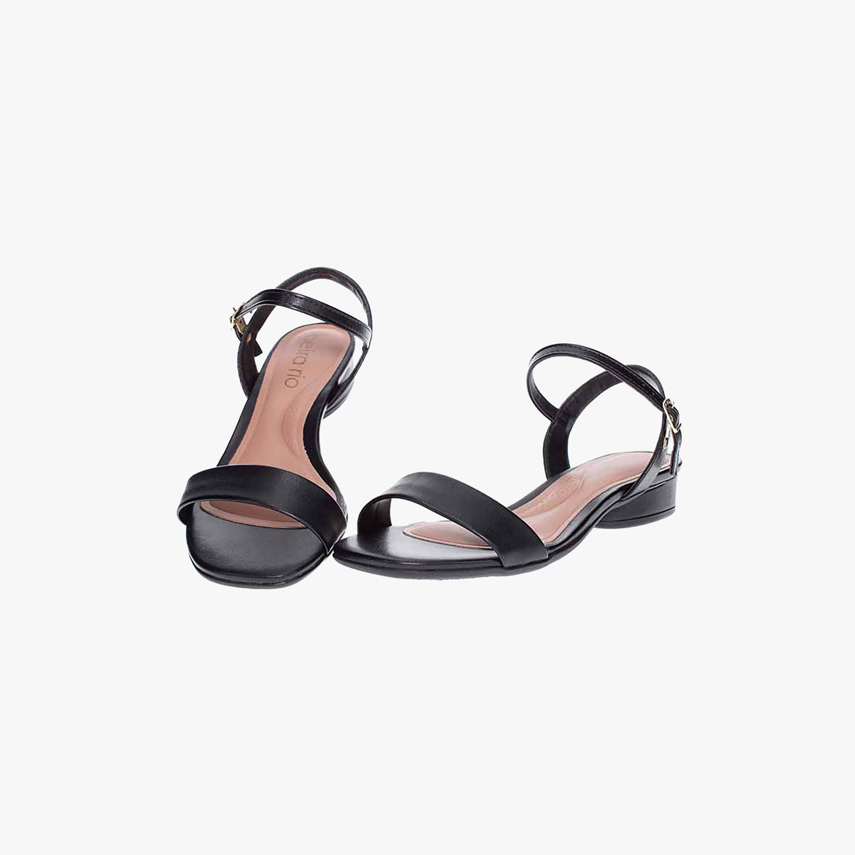Beira Rio by Geoomnii  Women's Ankle Strap Stacked Heel Sandals | 8504-102-9569-15745      -women-shoes-heels-image-1