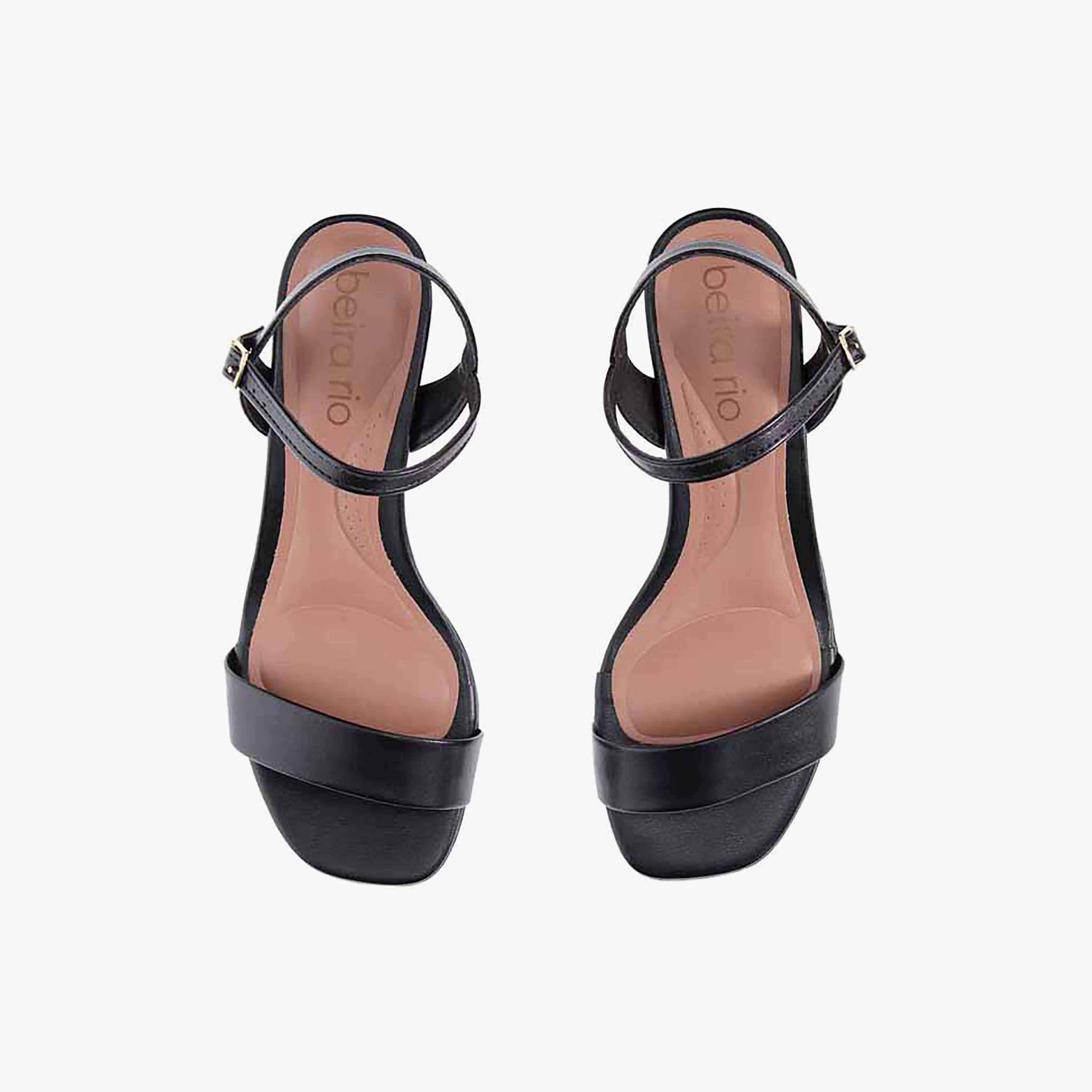 Beira Rio by Geoomnii  Women's Ankle Strap Stacked Heel Sandals | 8504-102-9569-15745      -women-shoes-heels-image-5