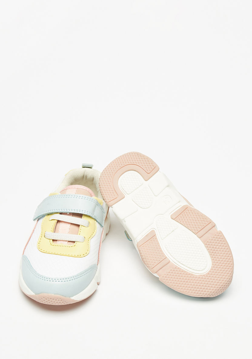 Barefeet Colourblock Sneakers with Hook and Loop Closure-Baby Girl%27s Shoes-image-2