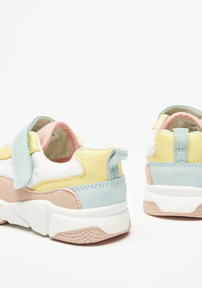 Barefeet Colourblock Sneakers with Hook and Loop Closure-Baby Girl%27s Shoes-image-3