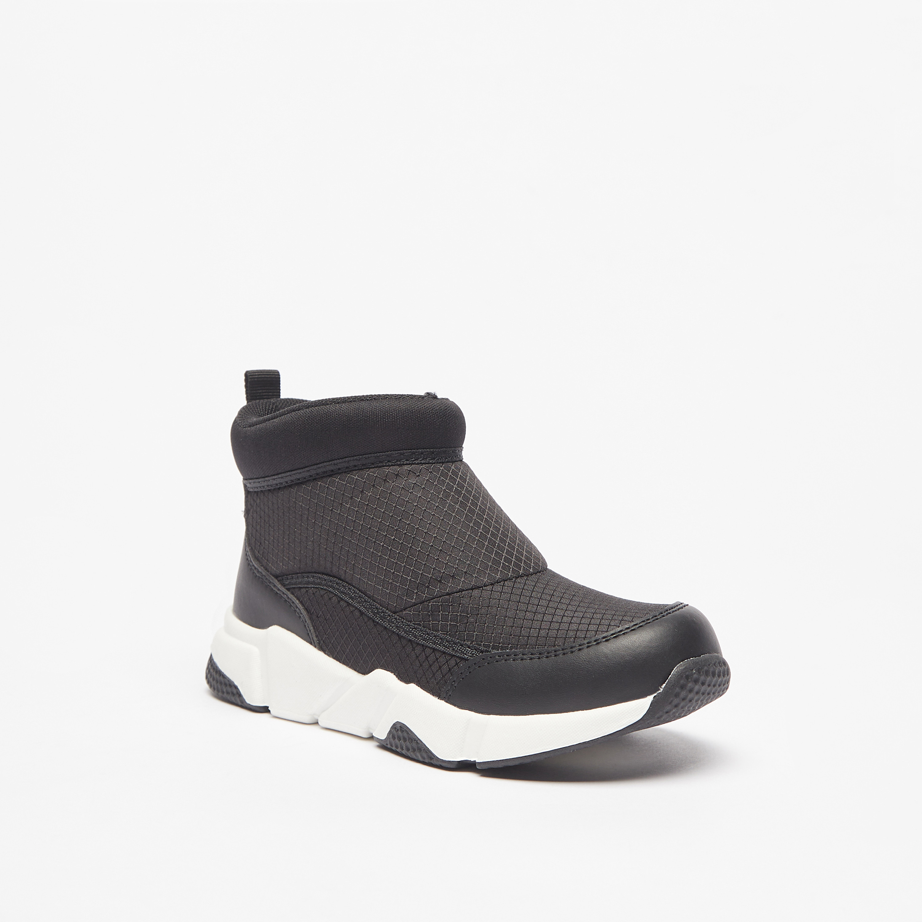 بوت كاحل بارز الملمس بسحاب إغلاق من جونيورز-boys-shoes-boots-image-1