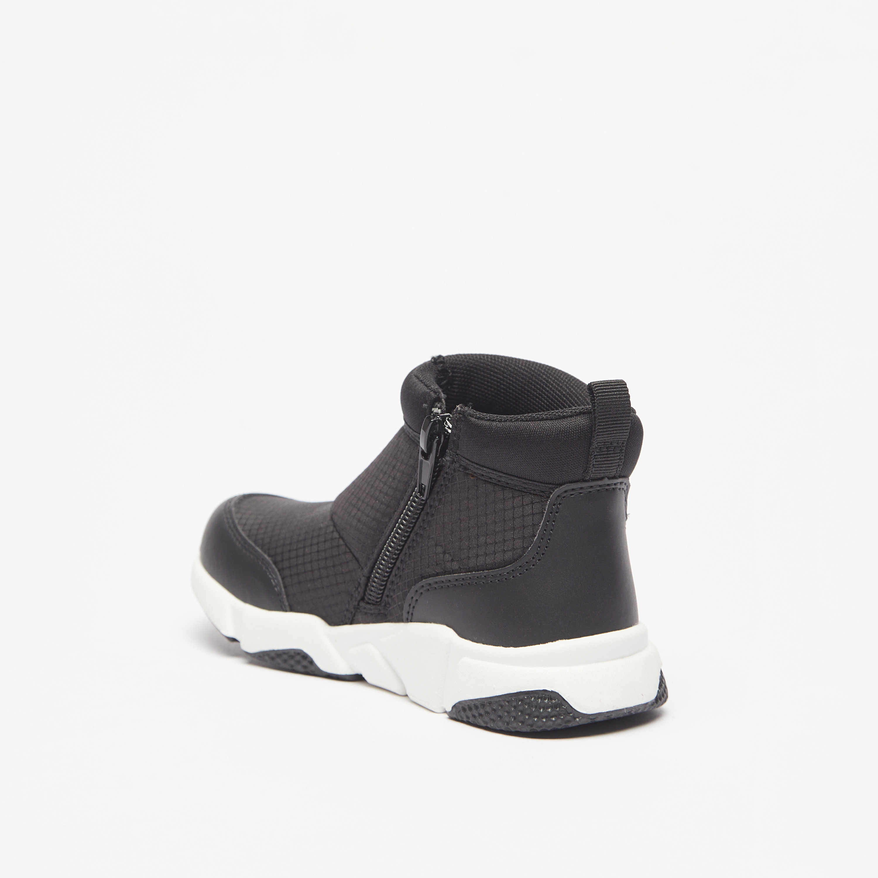 بوت كاحل بارز الملمس بسحاب إغلاق من جونيورز-boys-shoes-boots-image-2