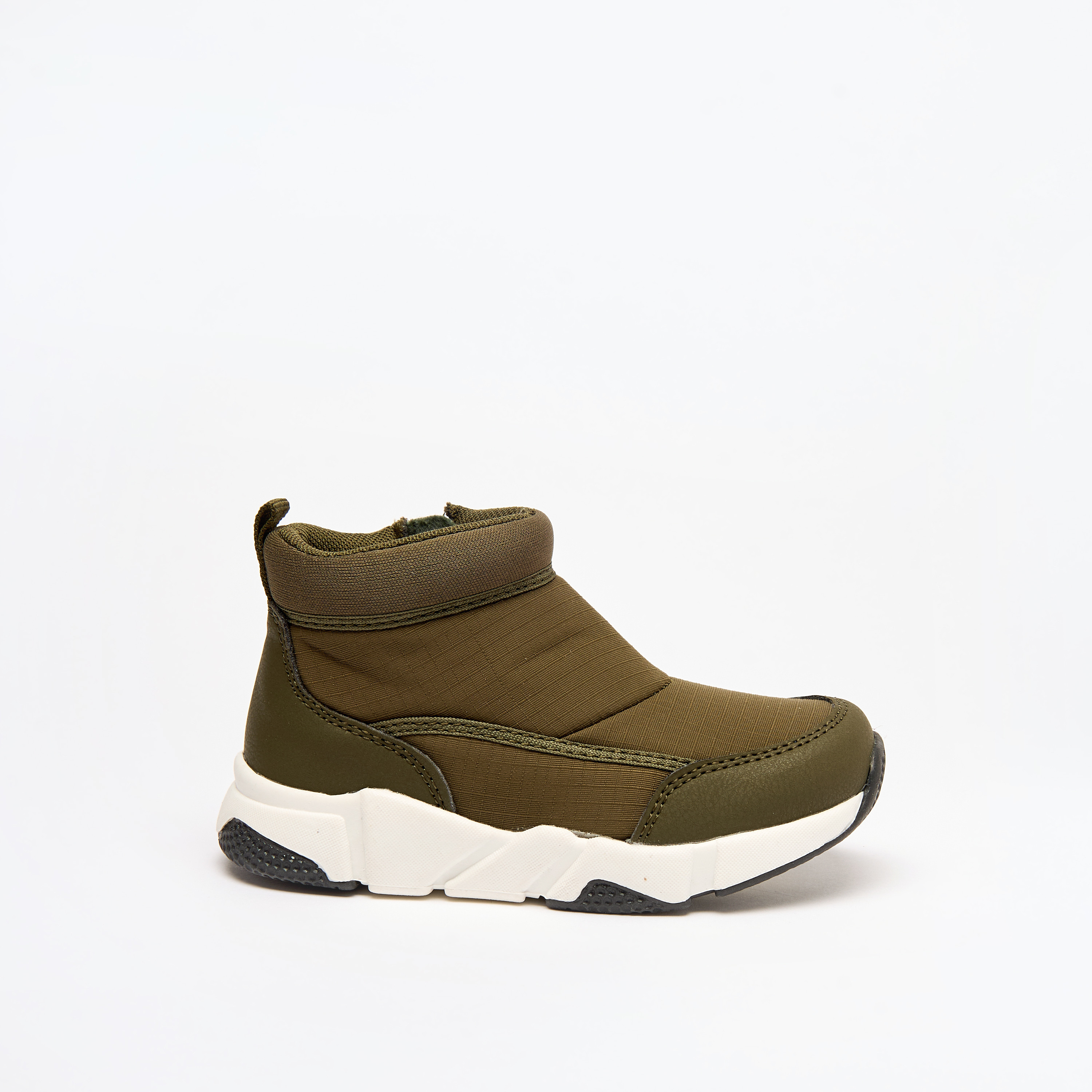 Juniors Textured Ankle Boots with Zip Closure-boys-shoes-boots-image-3