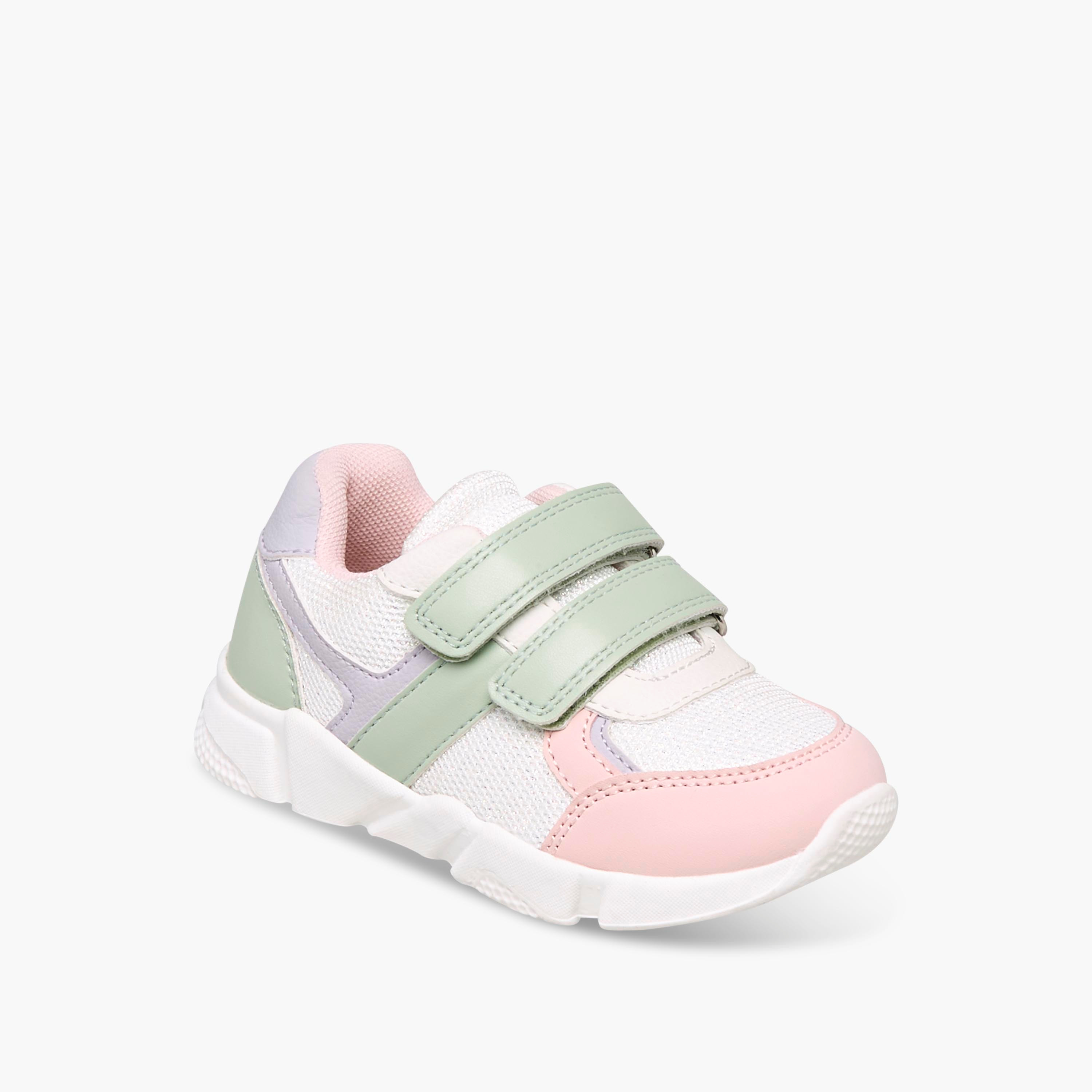 Barefeet Panelled Ankle Sneakers with Hook and Loop Closure-girls-shoes-sneakers-image-2