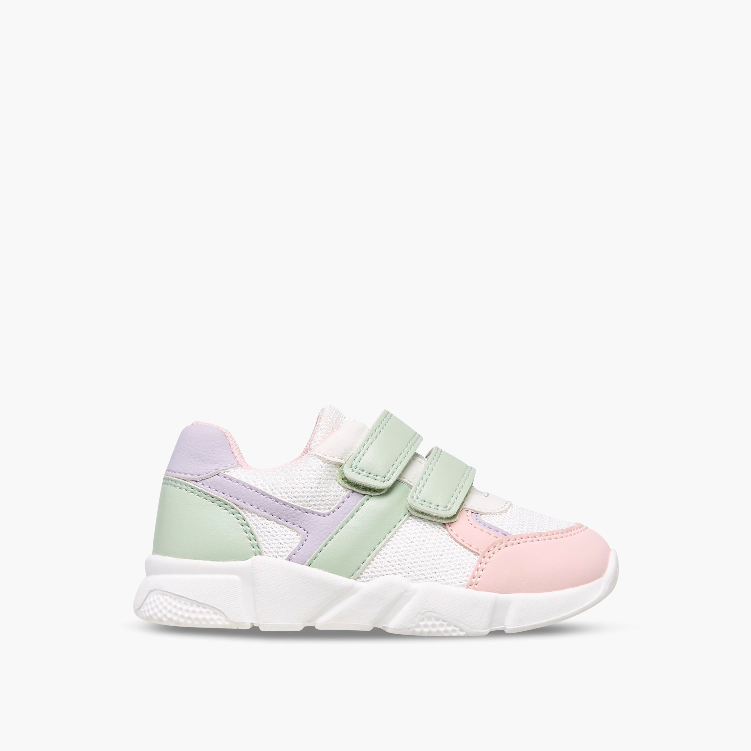 Barefeet Panelled Ankle Sneakers with Hook and Loop Closure-girls-shoes-sneakers-image-3