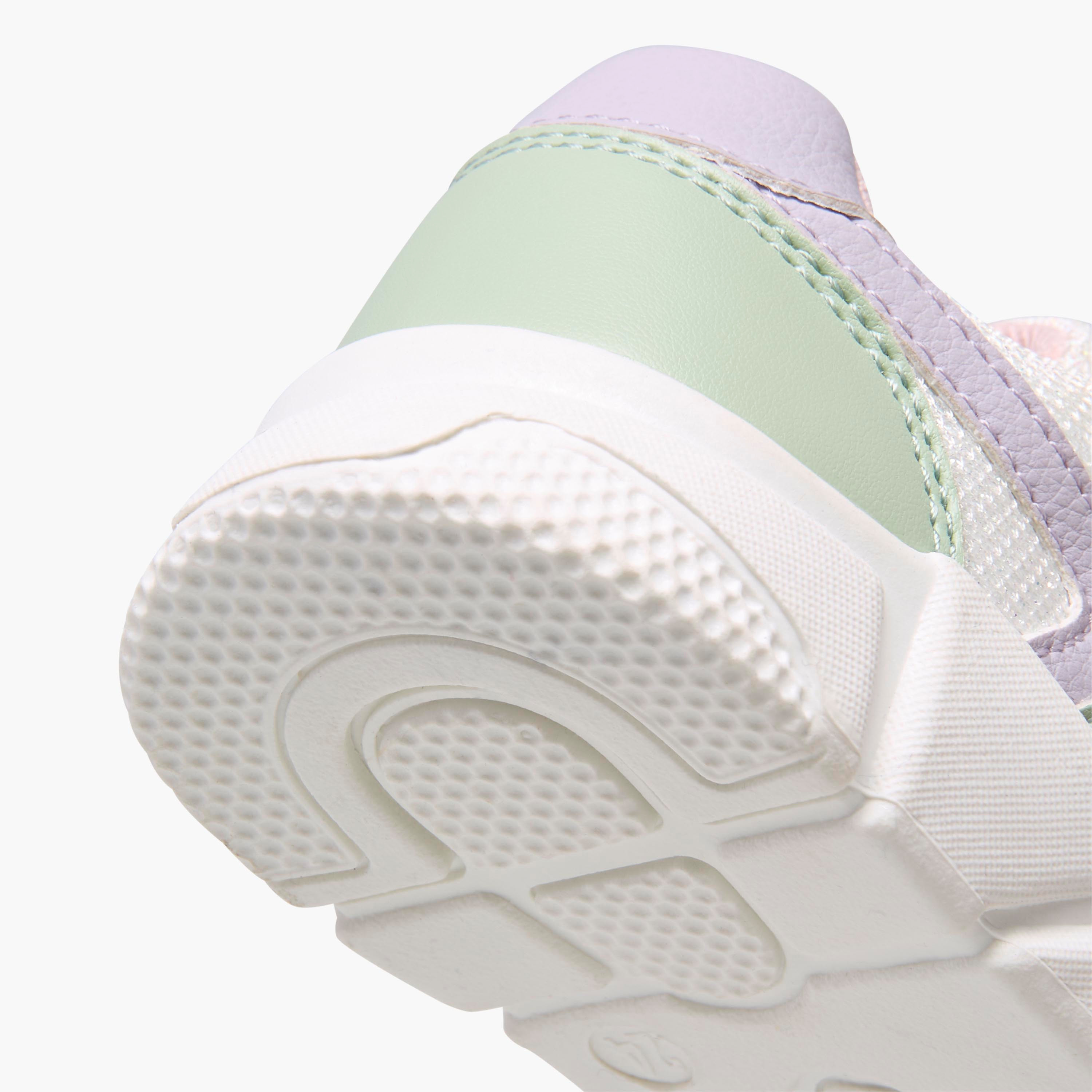 Barefeet Panelled Ankle Sneakers with Hook and Loop Closure-girls-shoes-sneakers-image-5