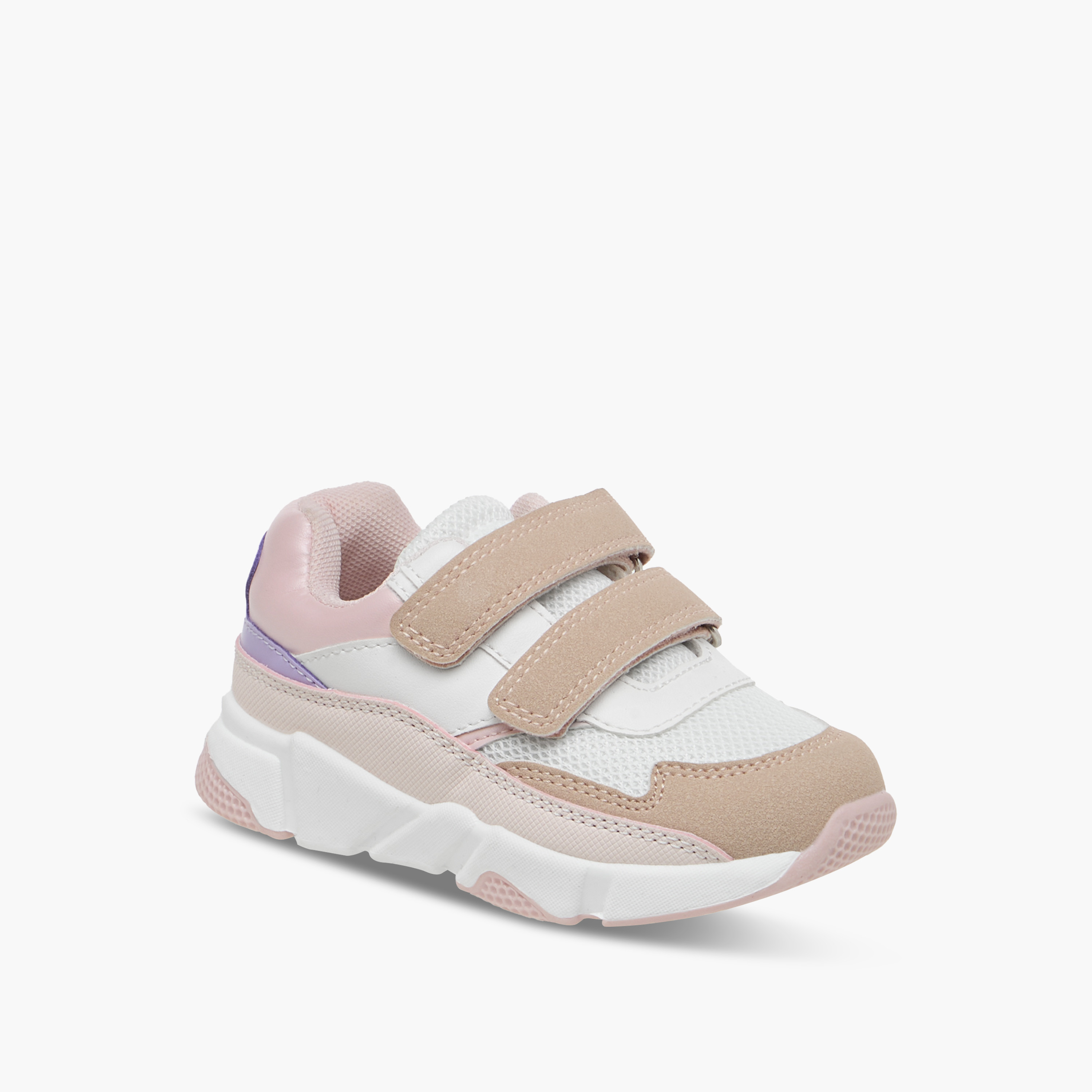 Barefeet Panelled Sneakers with Hook and Loop Closure-girls-shoes-sneakers-image-2