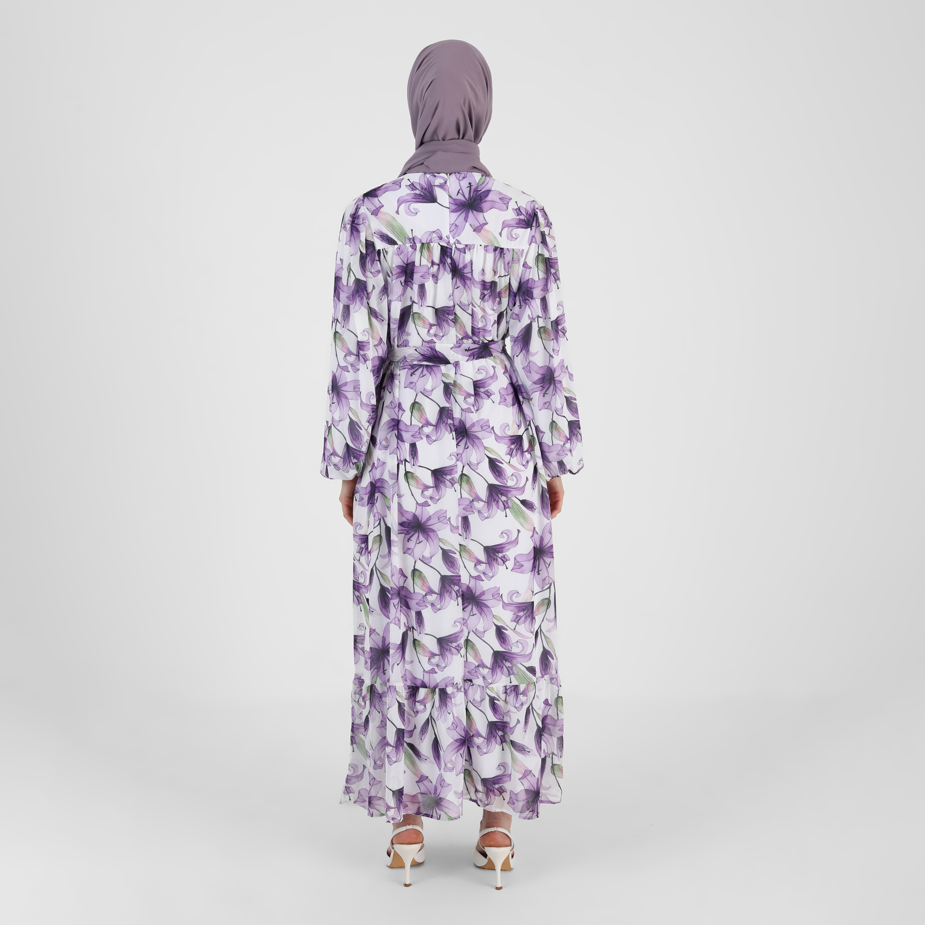 Refka Floral Crew Neck Tie Belt Dress-women-clothing-dresses-image-5