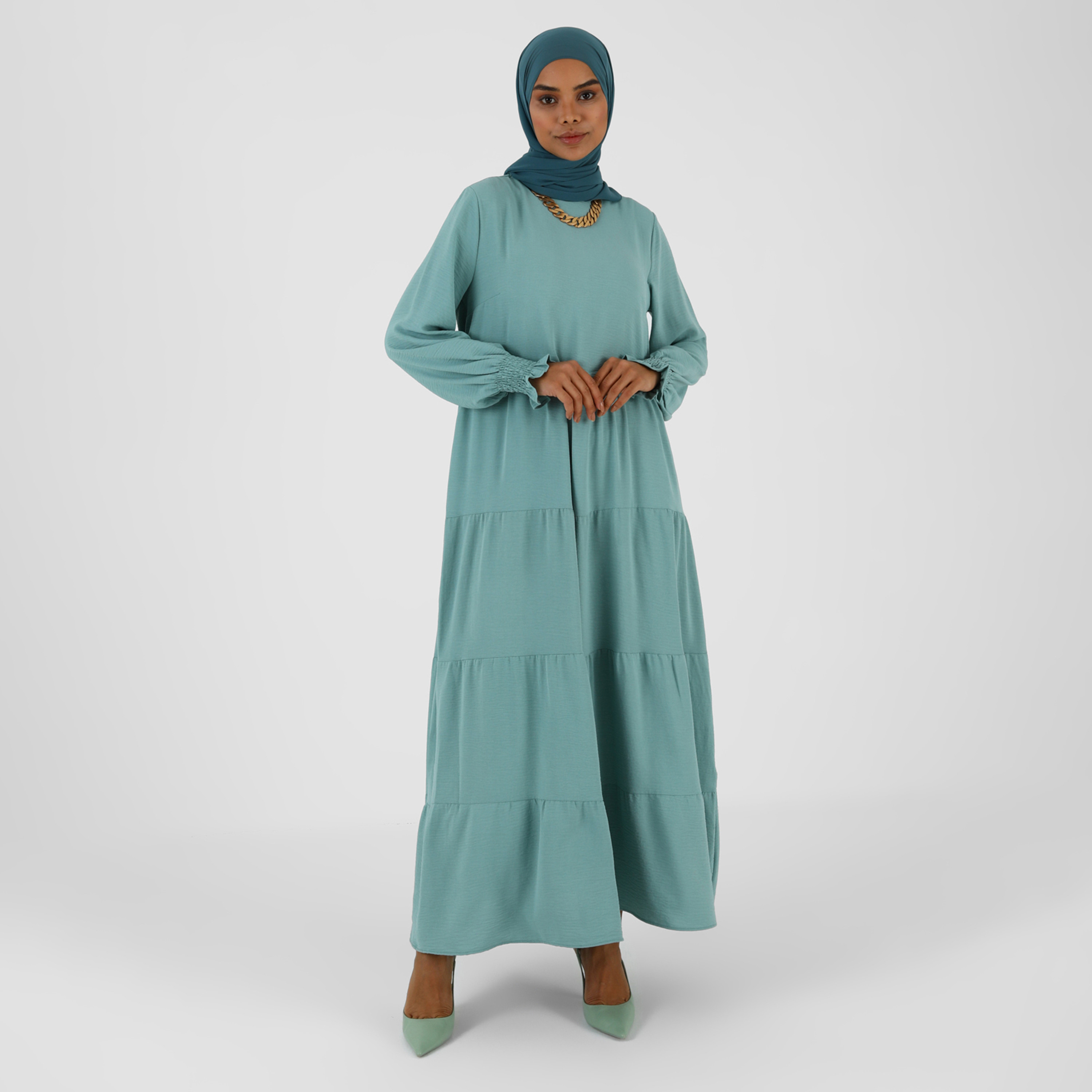 Refka Plain Crew Neck Dress-women-clothing-dresses-image-1