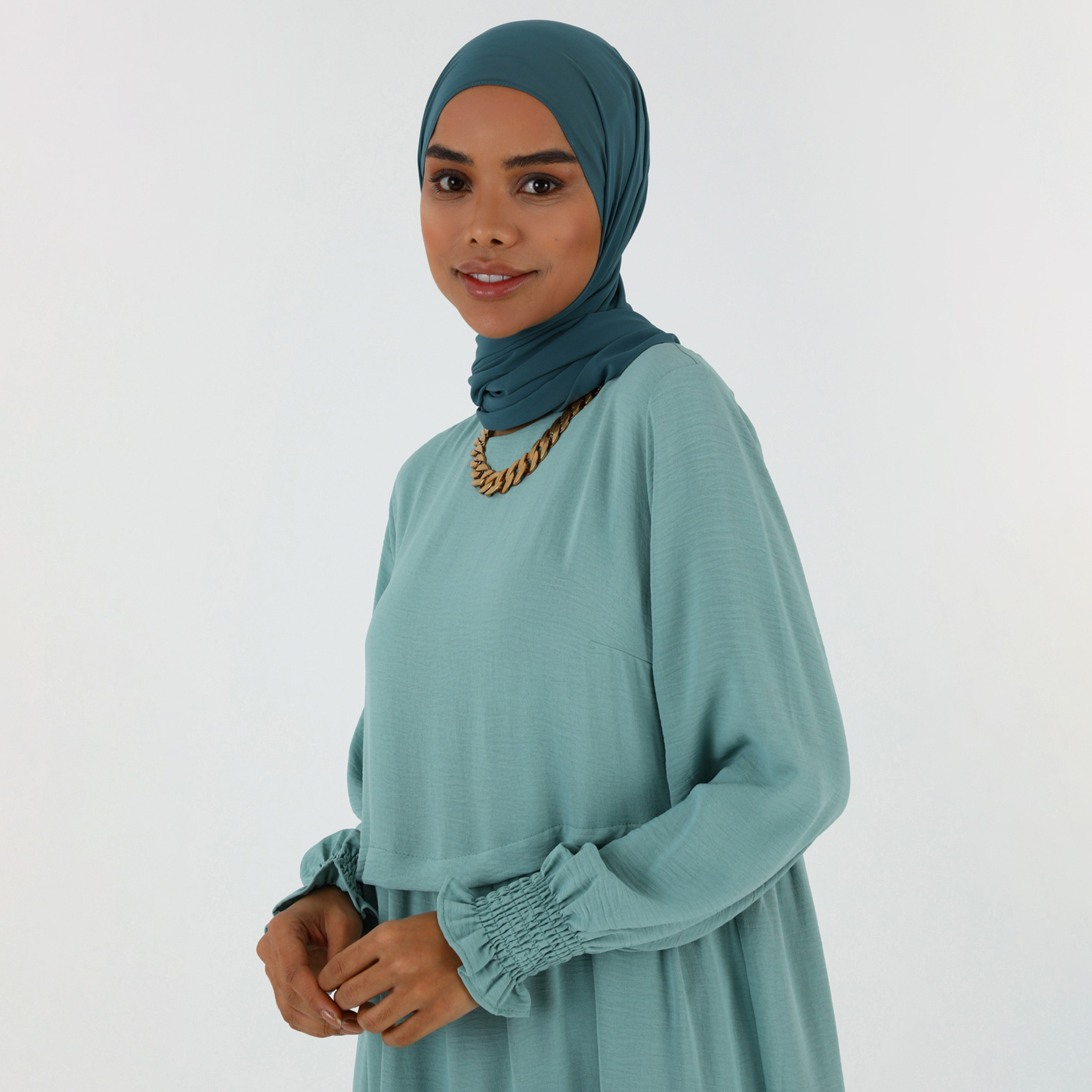 Refka Plain Crew Neck Dress-women-clothing-dresses-image-2