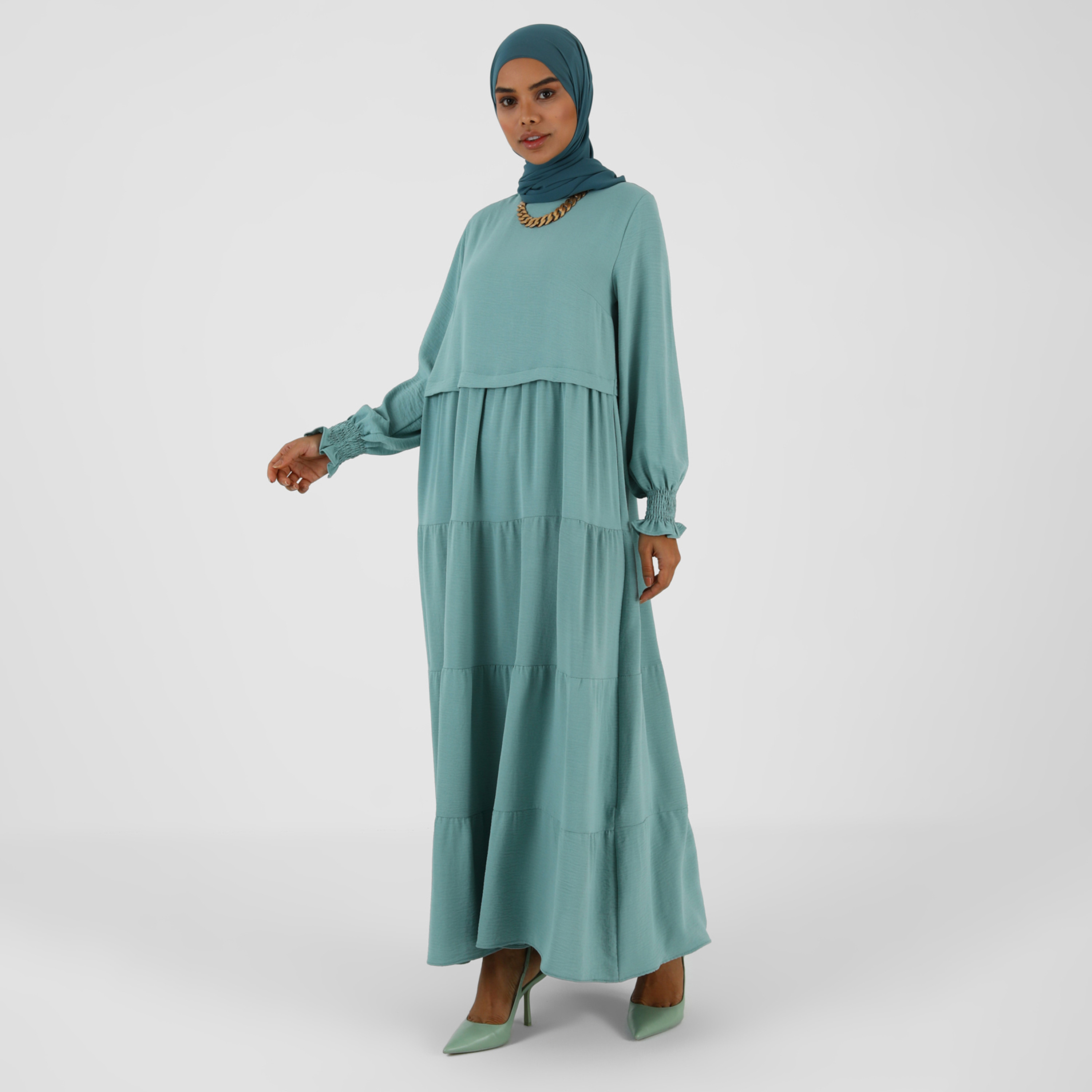 Refka Plain Crew Neck Dress-women-clothing-dresses-image-4
