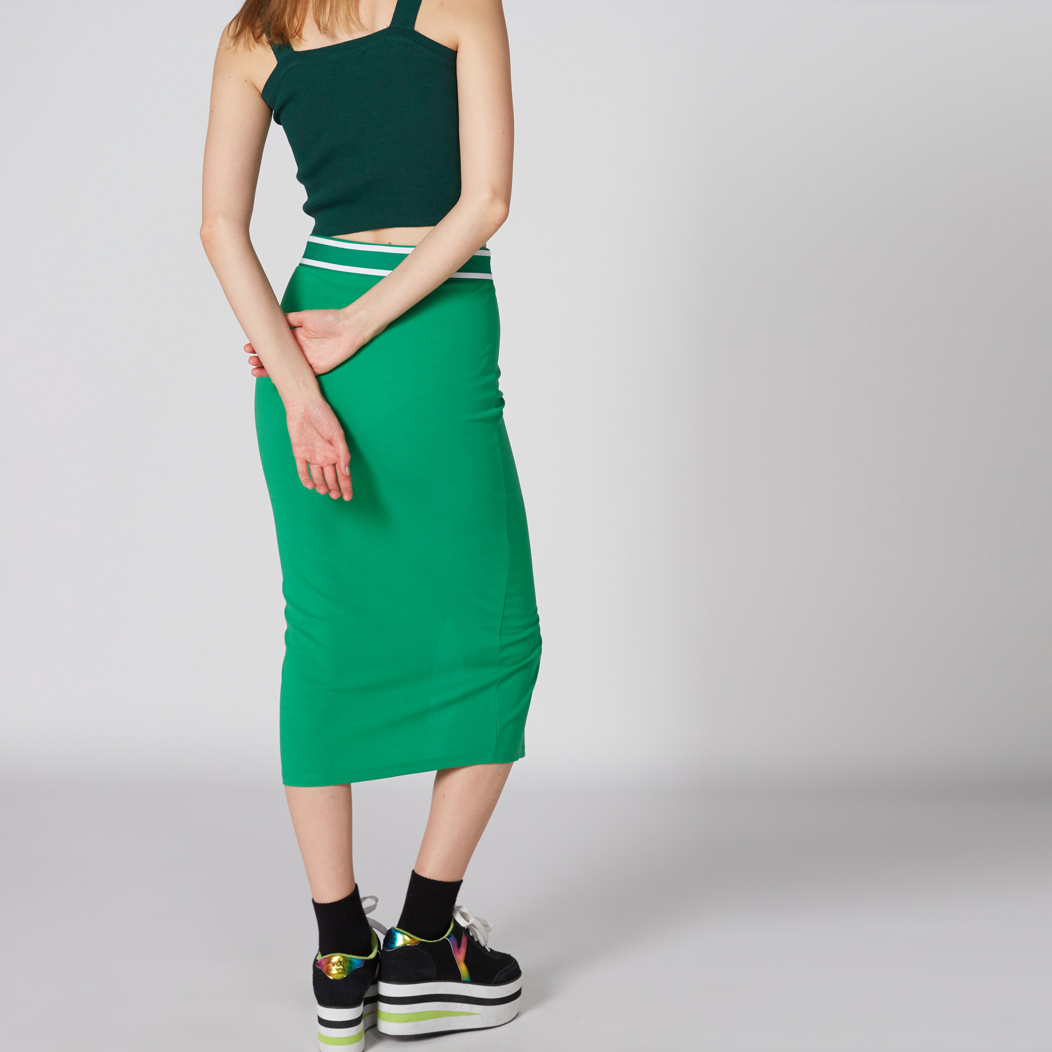 Bodycon midi skirt with zip hotsell