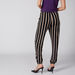 Striped Pants with Elasticised Waistband and Pocket Detail-Pants-thumbnailMobile-1