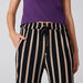 Striped Pants with Elasticised Waistband and Pocket Detail-Pants-thumbnailMobile-2