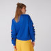 Printed Sweatshirt with Round Neck and Cutout Long Sleeves-Sweatshirts-thumbnailMobile-1