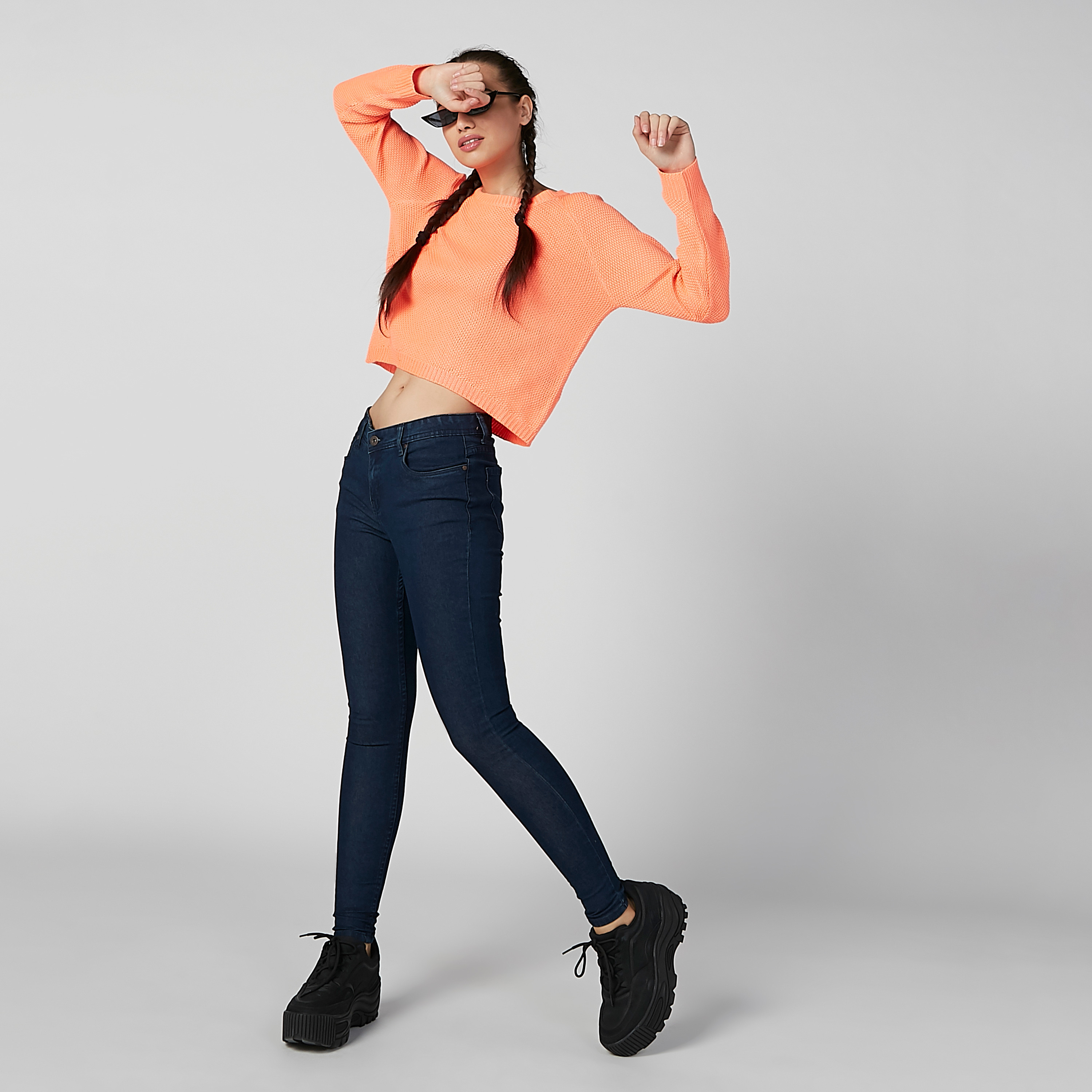 Textured Jumper with Round Neck and Raglan Sleeves-women-clothing-cardigansandjumpers-jumpers-image-2
