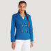 Stitch Detailed Double Breasted Jacket with Power Shoulder-Jackets-thumbnail-0