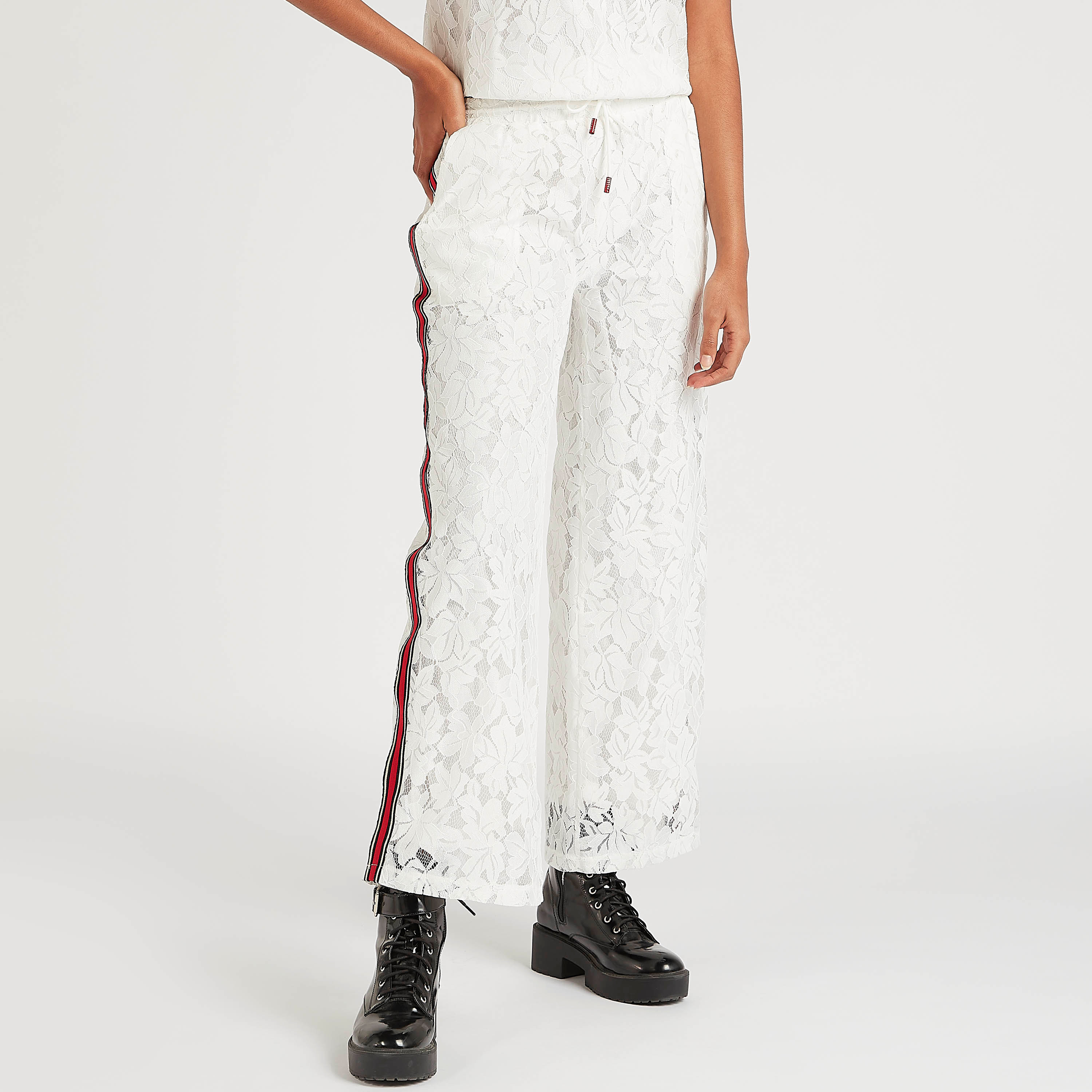 Ladies Jumpsuits Ganni Jerome Lace Jumpsuit Shop 2Xtremz Straight