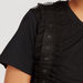 2Xtremz Ruched Crew Neck Top with Short Sleeves and Buckle Accent-Shirts & Blouses-thumbnailMobile-2
