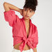 2Xtremz Solid Crop Top with Puff Sleeves and Front Tie-Ups-Shirts & Blouses-thumbnail-5