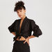 2Xtremz Solid Crop Top with Puff Sleeves and Front Tie-Ups-Shirts & Blouses-thumbnailMobile-0