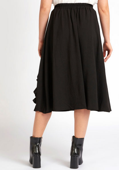 2Xtremz Frilled Midi Skirt with Elasticated Waistband
