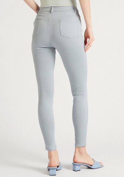 2Xtremz Solid Mid-Rise Skinny Fit Treggings