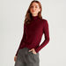 2Xtremz Solid Sweater with Turtle Neck and Long Sleeves-Sweaters-thumbnailMobile-4
