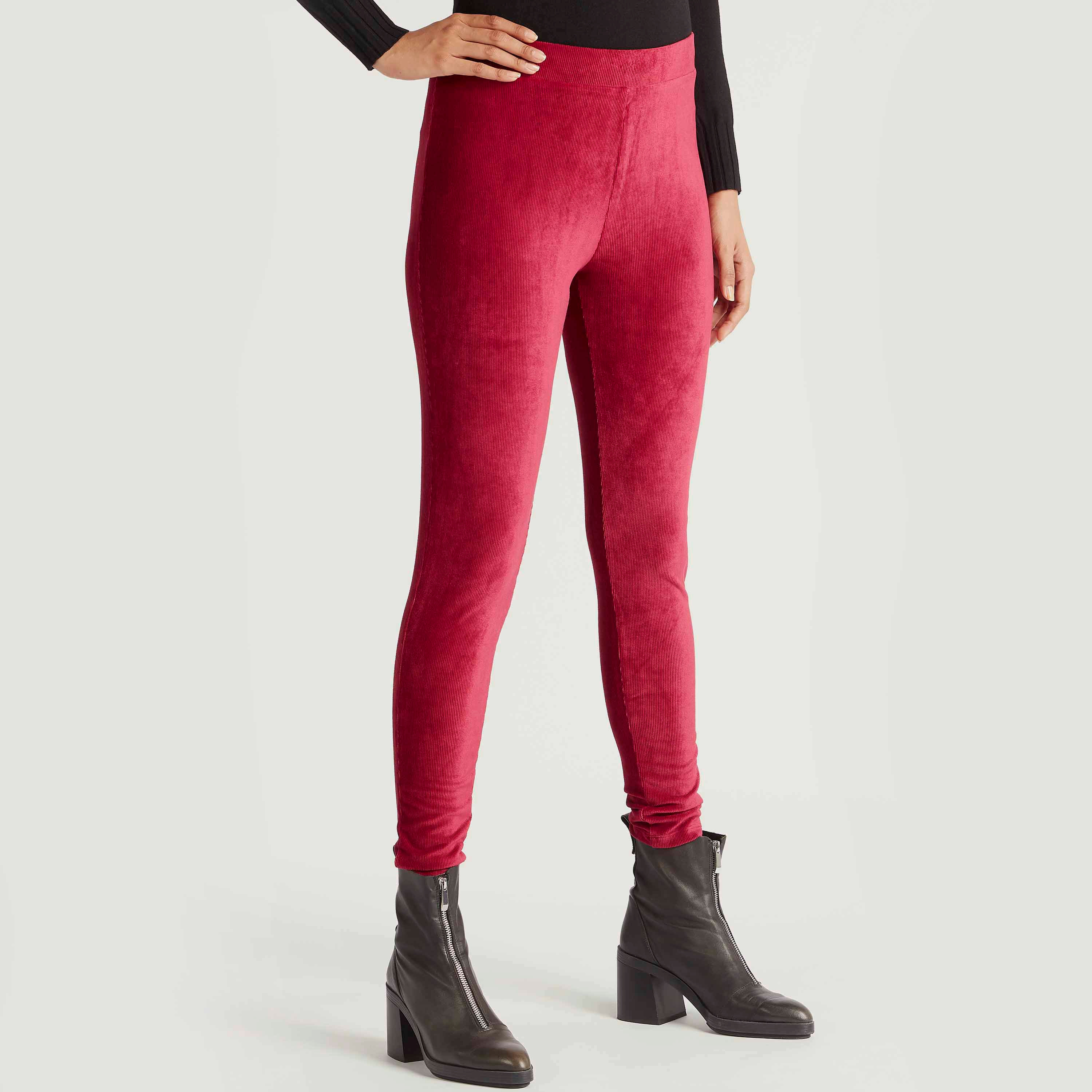 2Xtremz Textured Mid-Rise Leggings with Elasticated Waistband-women-clothing-bottoms-leggings-image-1