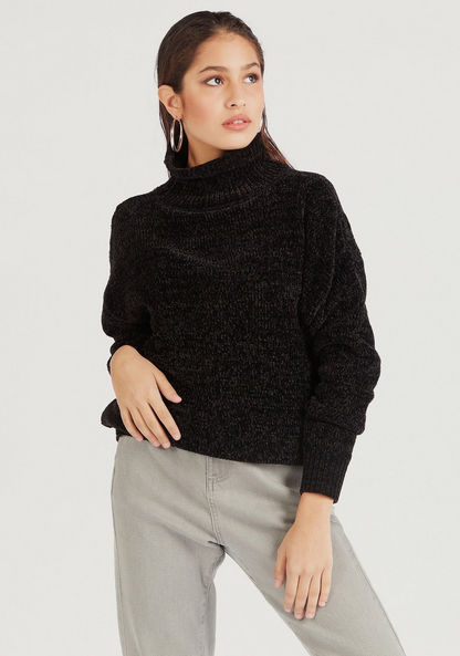 2Xtremz Turtle Neck Cable Knit Sweater-Sweaters-image-0