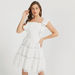 2Xtremz Lace Mini Tiered Dress with Ruffles and Tie Up-Dresses-thumbnailMobile-1