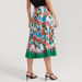 2Xtremz Floral Print Midi A-line Pleated Skirt with Elasticated Waistband-Skirts-thumbnail-3