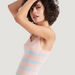 2Xtremz Striped Midi Sleeveless Bodycon Dress with V-neck-Dresses-thumbnail-2