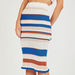 2Xtremz Striped Midi Bodycon Skirt with Elasticated Waistband-Skirts-thumbnail-0